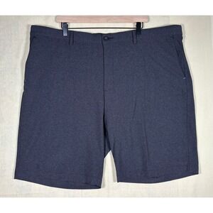 Tommy Bahama Boracay Shorts Mens 46 Gray Micro Grid Stretch Flat Front Golf